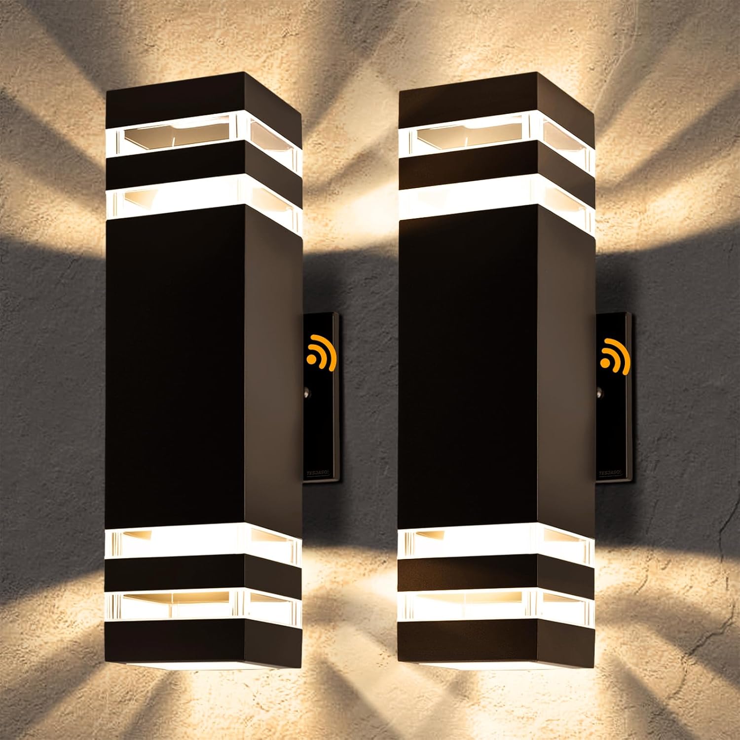 Outdoor Lighting Up And Down - Modern Outdoor Wall Sconce 2-Pack, Up