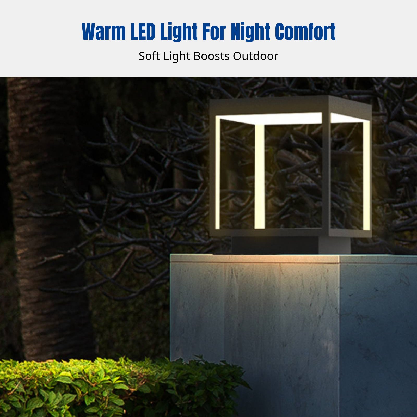 Outdoor Lighting Modern - Modern Minimalist LED Pillar Light, Waterproof