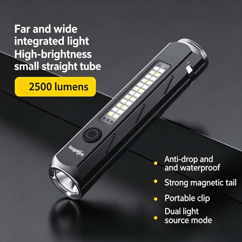 Outdoor Lighting Lanterns - LED Strong Light Flashlight Type-C Charging