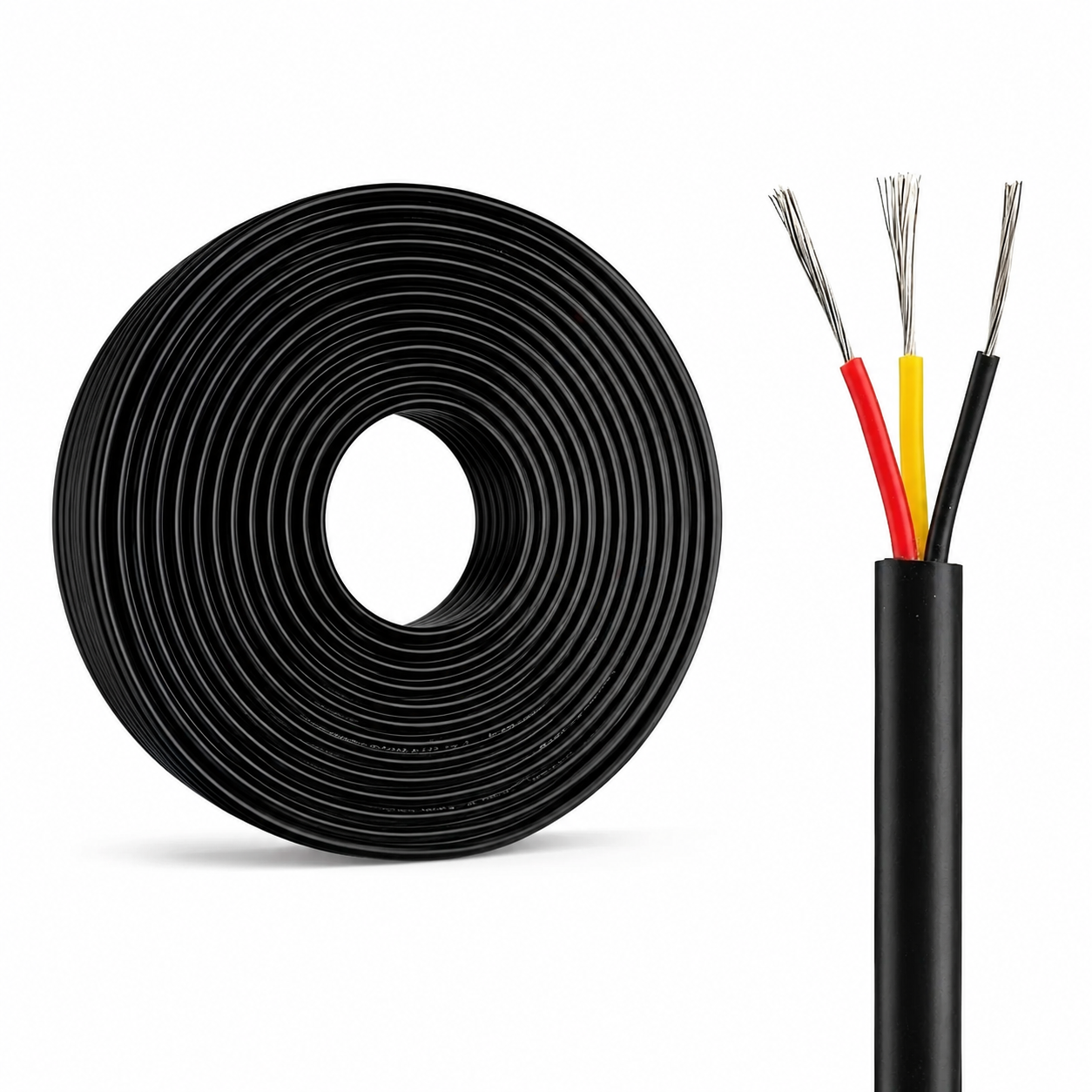 Outdoor Lighting Underground Wiring - 3 Core Tinned Copper PVC Stranded