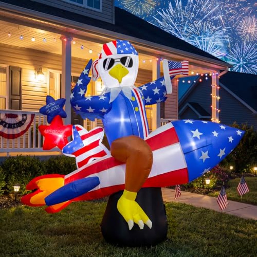 Outdoor Lighting Manufacturers - Outdoor 6ft inflatable American eagle on