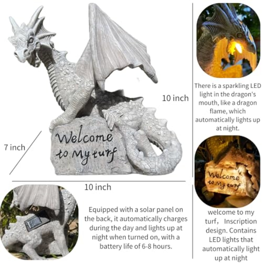 Garden Large Dragon Statue Sol - Outdoor Lighting Traditional のレビューと価格