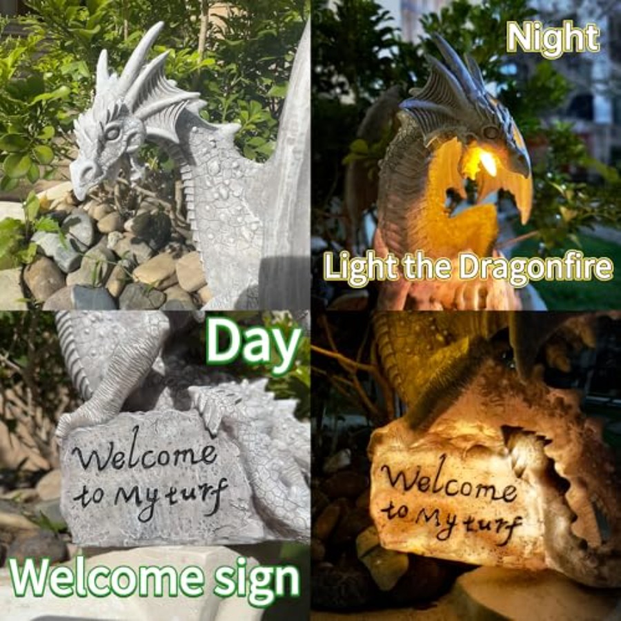 Garden Large Dragon Statue Sol - Outdoor Lighting Traditional のレビューと価格