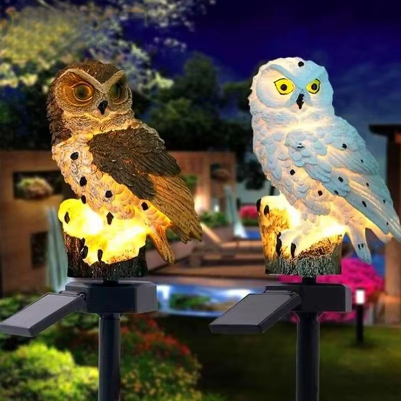 Solar light owl animal sculptu - Outdoor Lighting Manufacturers のレビューと価格