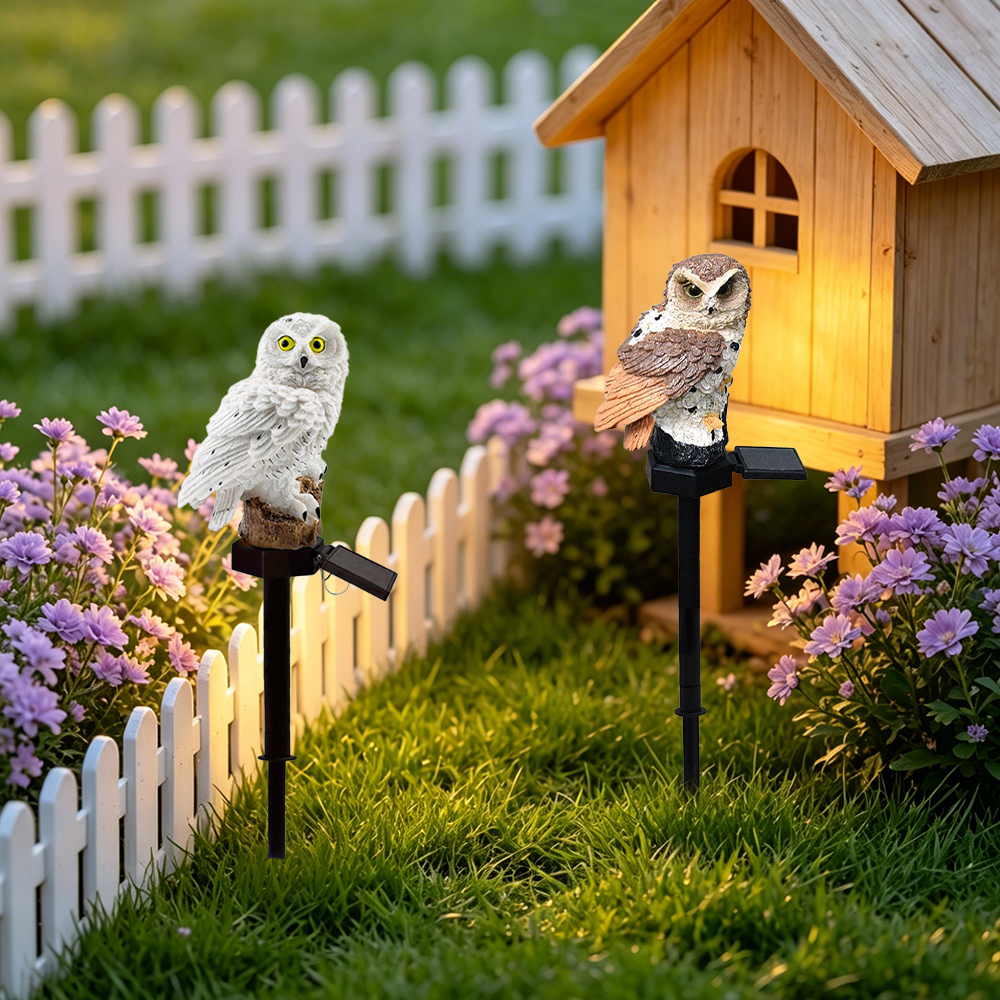Owl Solar Light, Resin Owl Gro - Outdoor Lighting Quality のレビューと価格