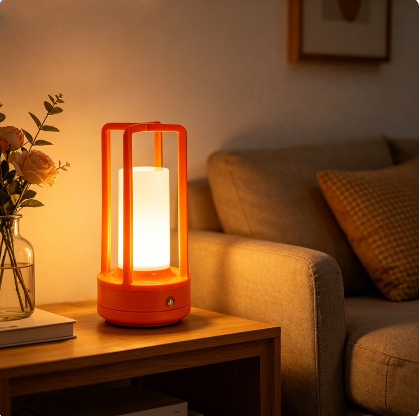 Modern Orange Cage Table Lamp  - Outdoor Lighting Modern のレビューと価格