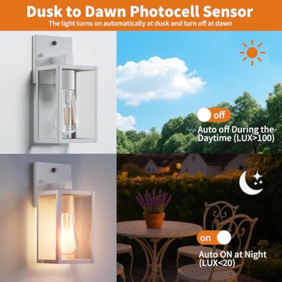 2 Pack Dusk to Dawn Front Porc - Outdoor Lighting For Front Of House のレビューと価格