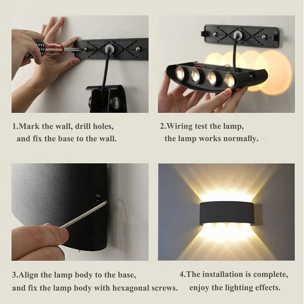 Aluminium LED Wall Lamp IP65 O - Xl Outdoor Lighting のレビューと価格