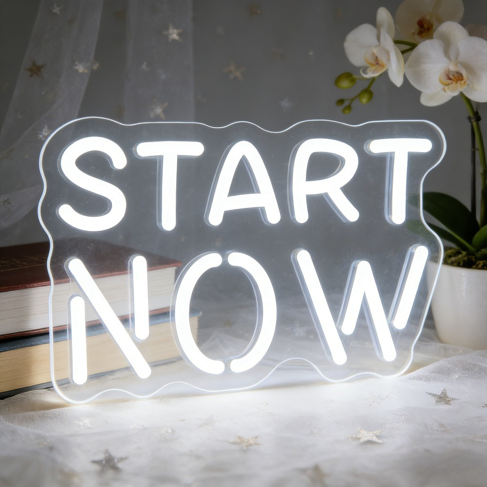Motivational Start Now Neon Si - Outdoor Lighting Quotes のレビューと価格