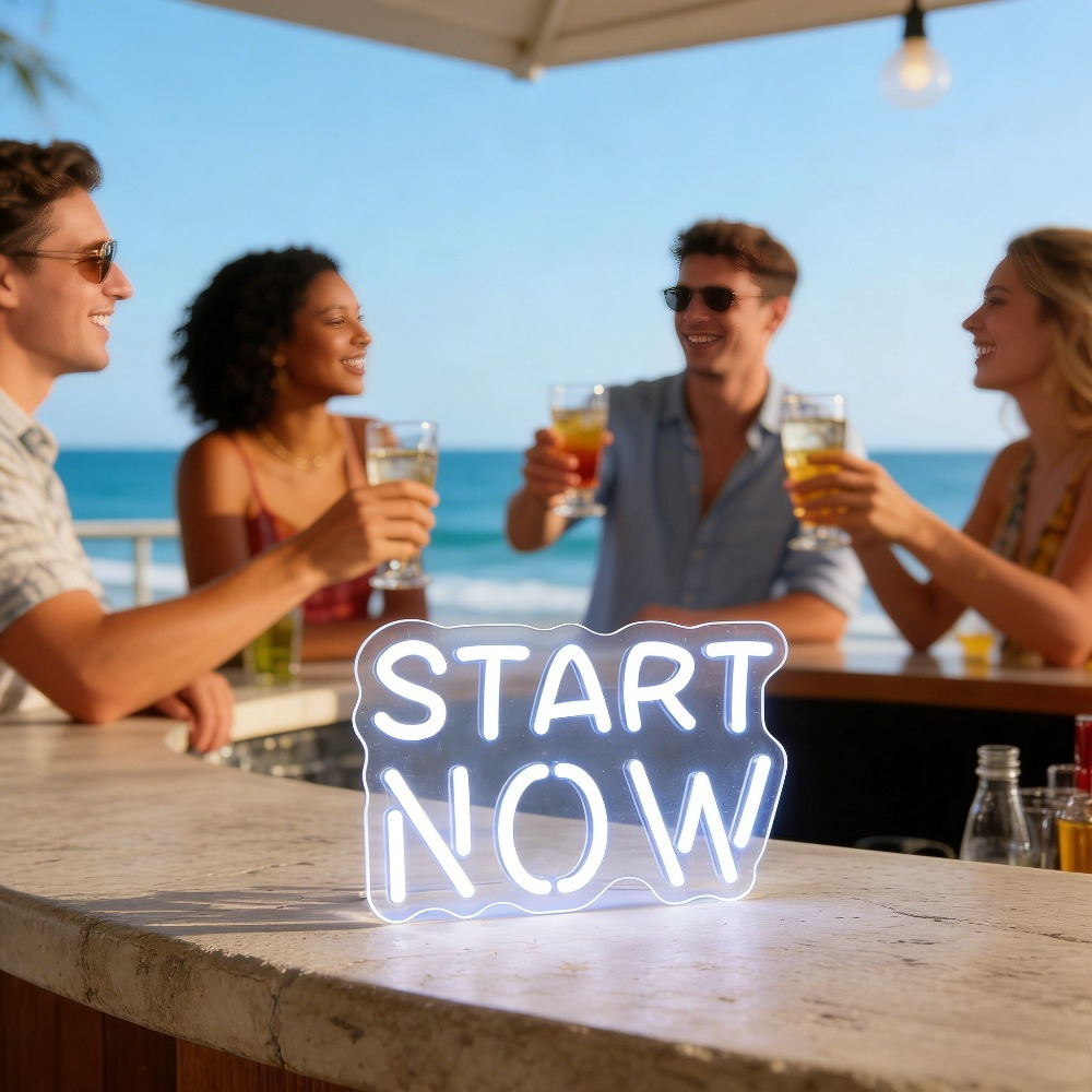 Motivational Start Now Neon Si - Outdoor Lighting Quotes のレビューと価格