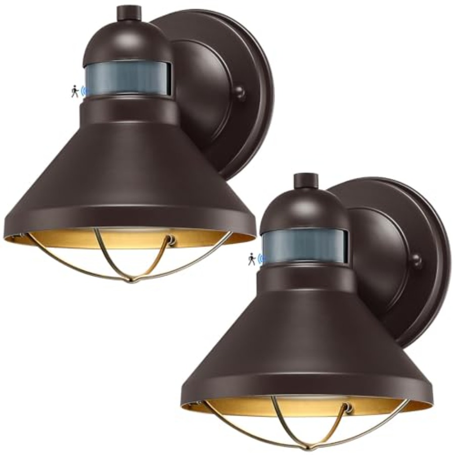 2 Pack Motion Sensor Outdoor L - Outdoor Lighting Lanterns のレビューと価格
