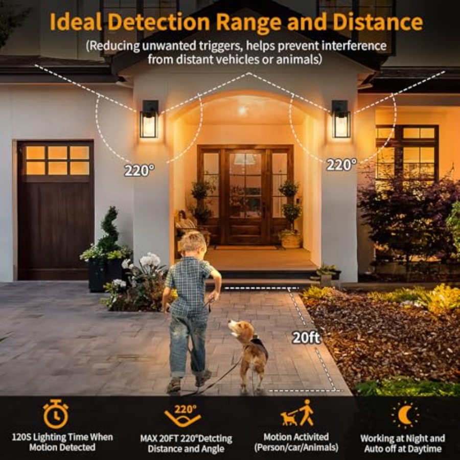 2 Pack Motion Sensor Outdoor L - Outdoor Lighting For Front Of House のレビューと価格