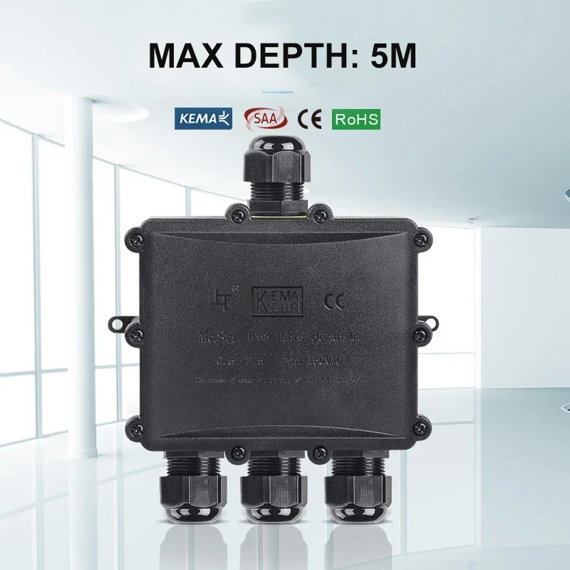 4Way 1In3Out IP68 Waterproof 4 - Outdoor Lighting Underground Wiring のレビューと価格