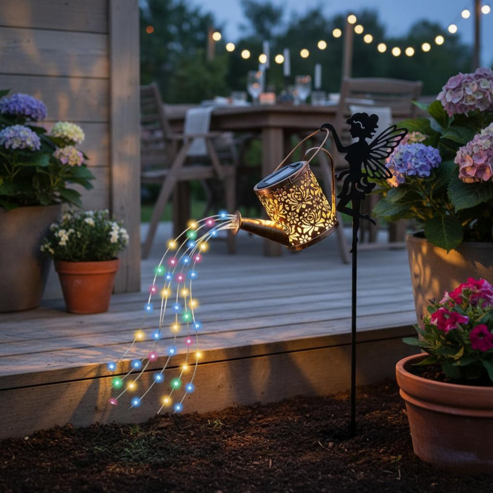Solar Fairy Watering Can Light - Outdoor Lighting Modern のレビューと価格