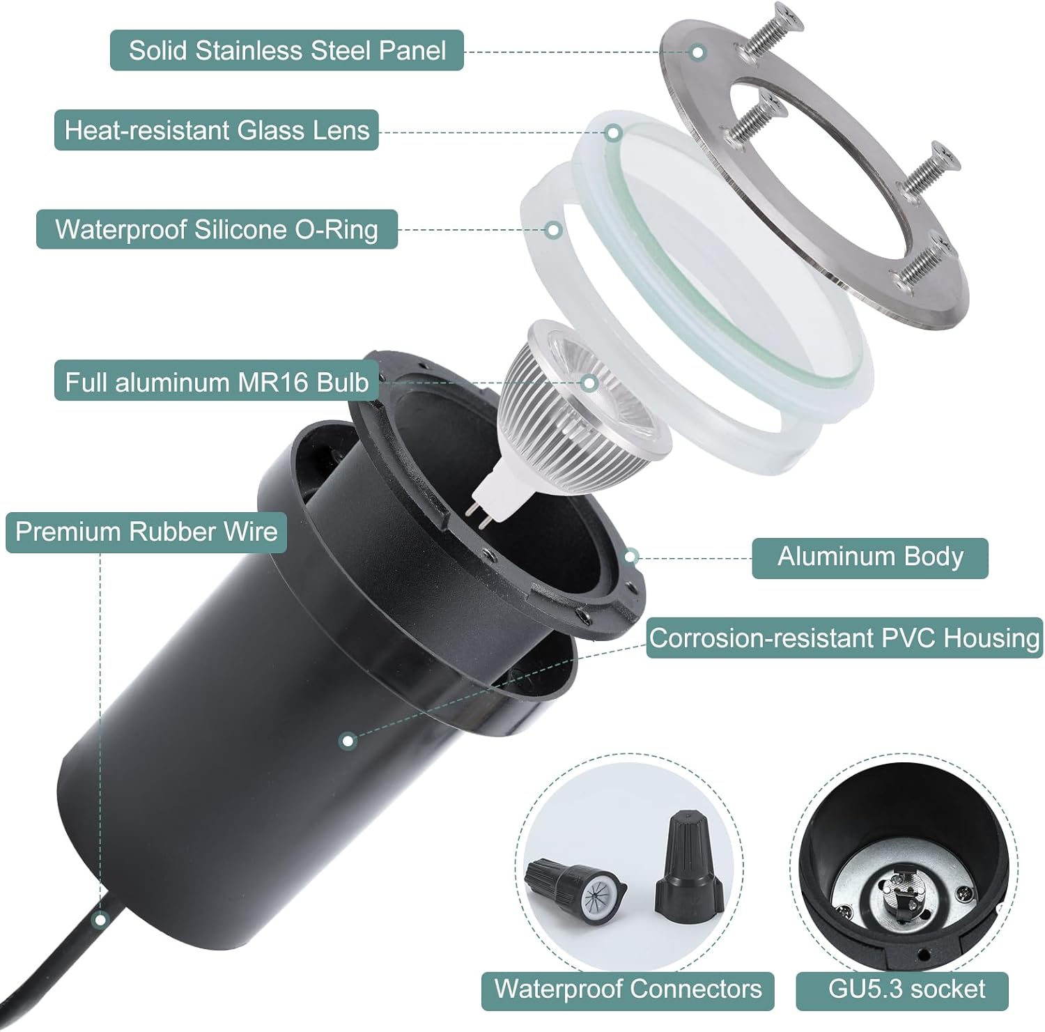 6 Pack Low Voltage Landscape L - Outdoor Lighting Underground Wiring のレビューと価格