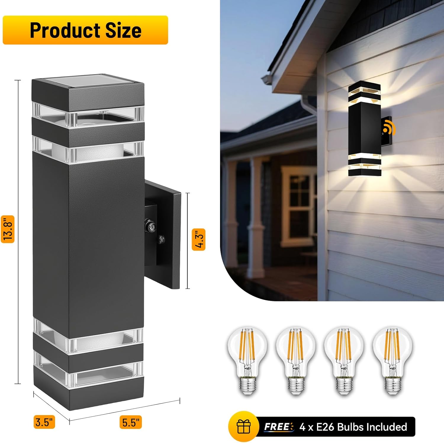 Modern Outdoor Wall Sconce 2-P - Outdoor Lighting Up And Down のレビューと価格