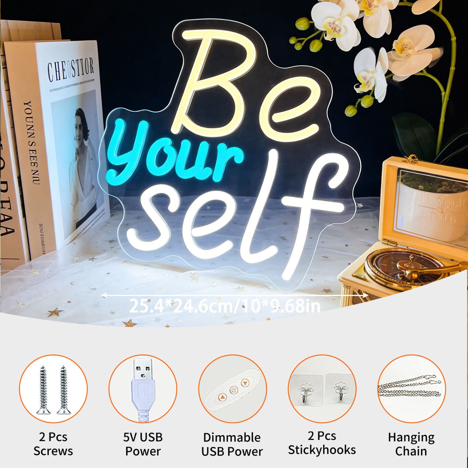 Inspirational Be Yourself Neon - Outdoor Lighting Quotes のレビューと価格