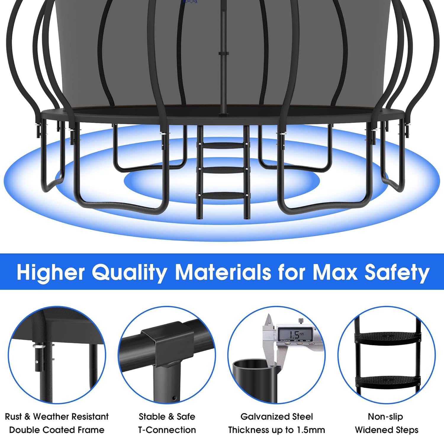 Large Outdoor Trampoline with  - Outdoor Lighting Modern のレビューと価格