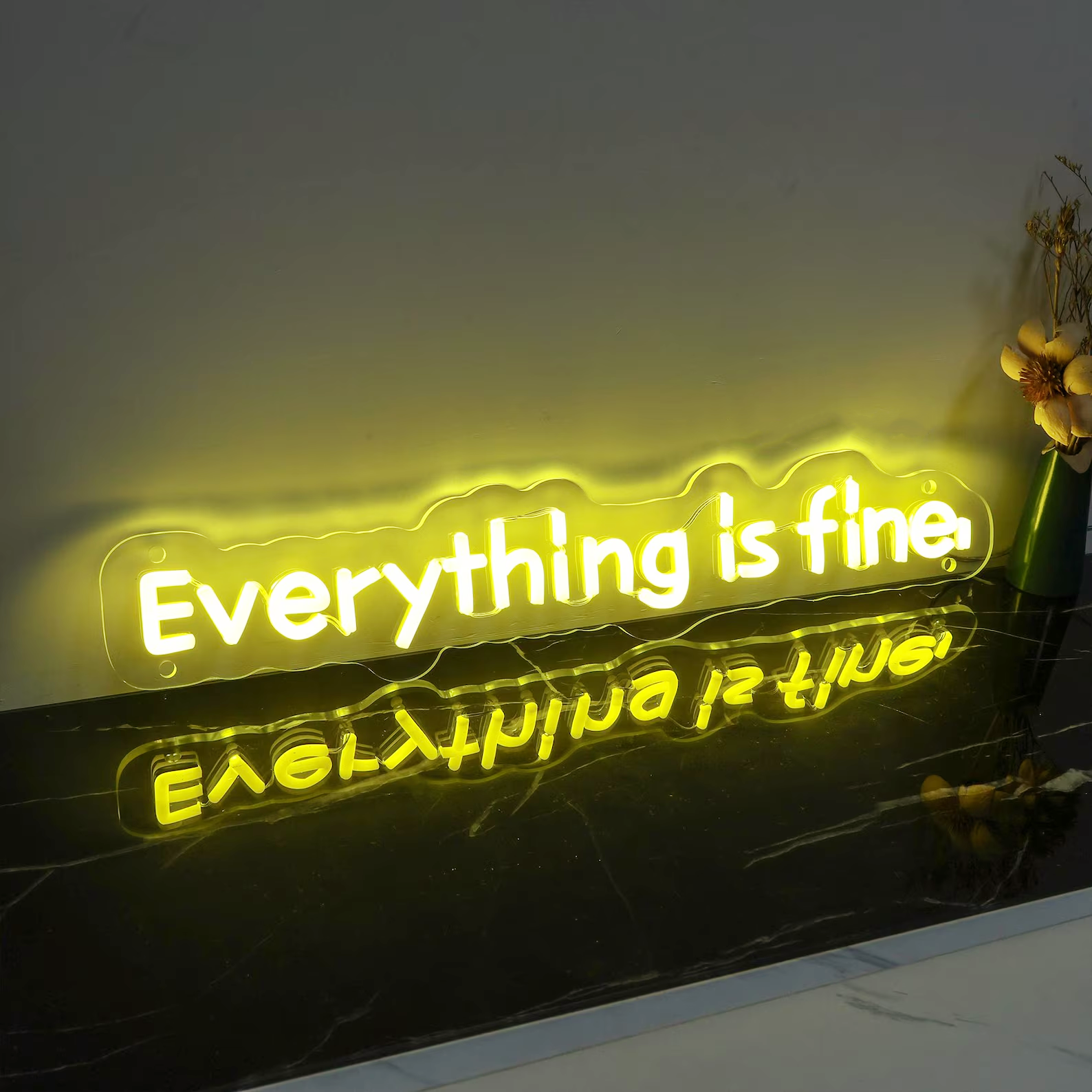 Everything Is Fine Neon Sign,  - Outdoor Lighting Quotes のレビューと価格