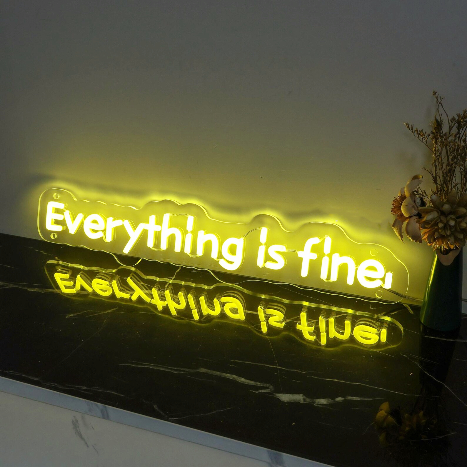Everything Is Fine Neon Sign,  - Outdoor Lighting Quotes のレビューと価格