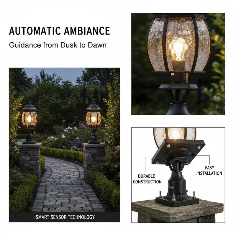 2-Pack Exterior Pillar Lantern - Outdoor Lighting Lanterns のレビューと価格