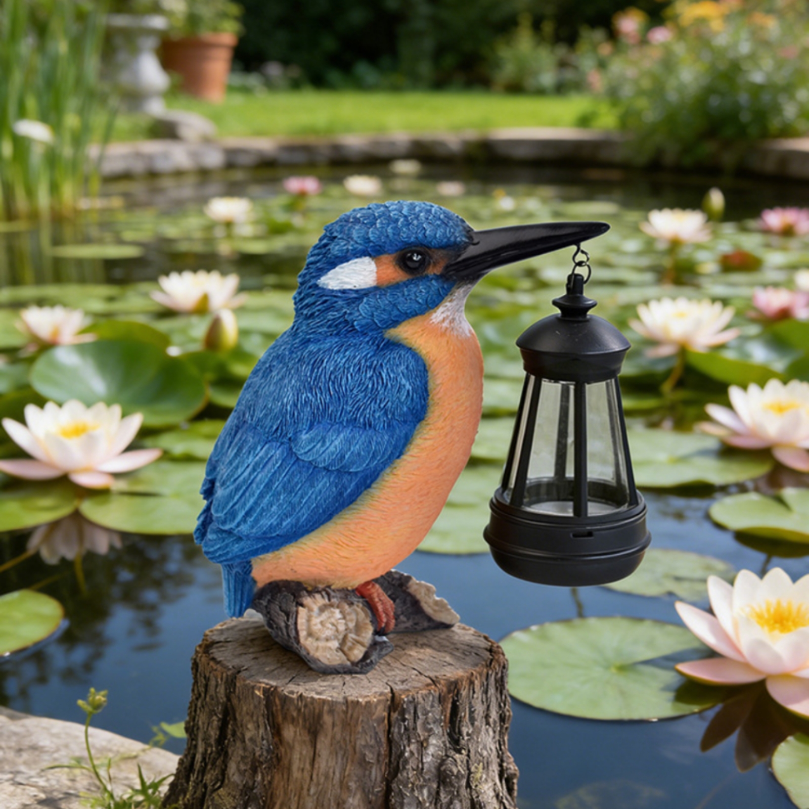 Solar Kingfisher Statue Resin  - Outdoor Lighting Modern のレビューと価格
