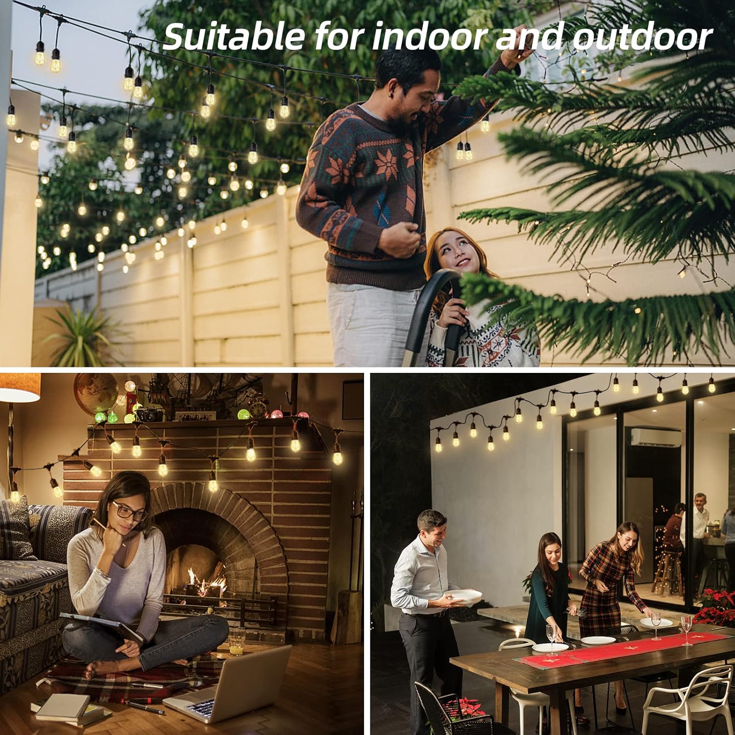 10m LED String Lights 10 Hangi - Outdoor Lighting Socket のレビューと価格