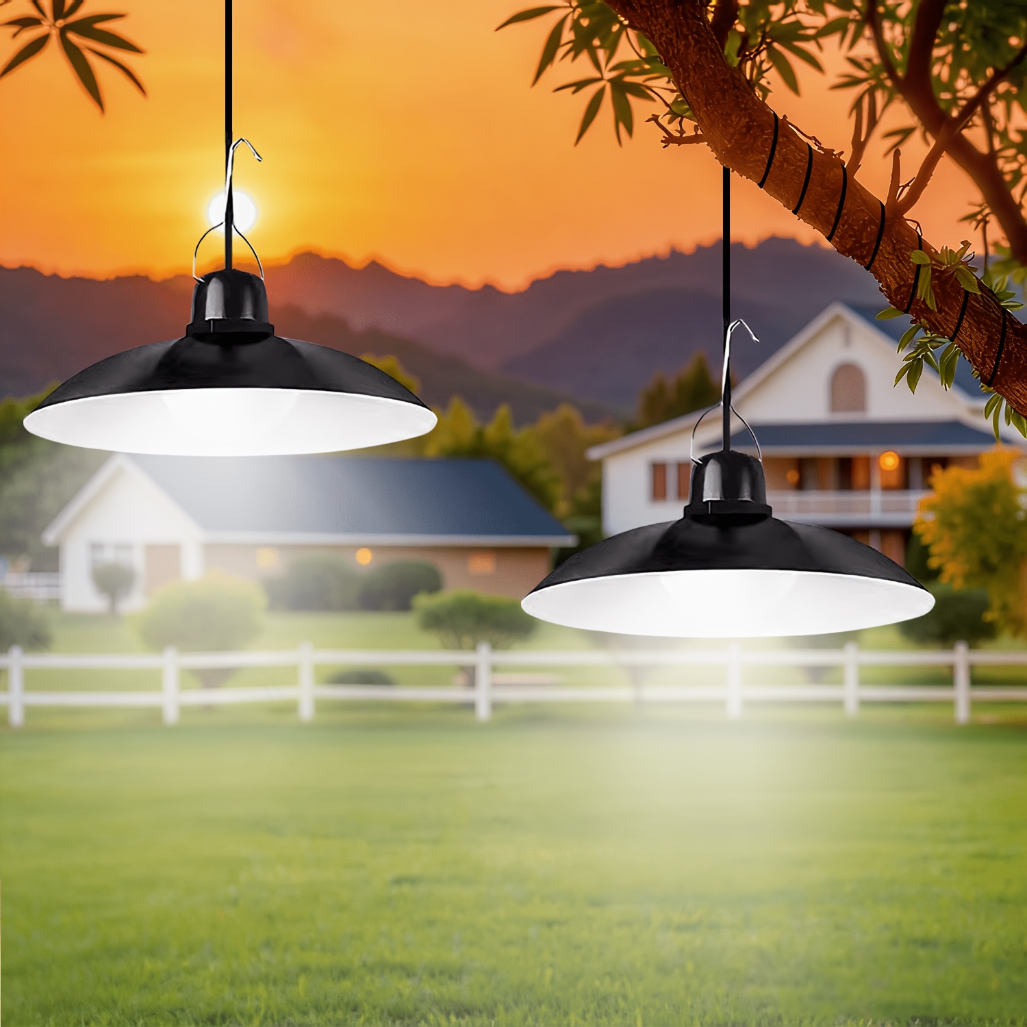 1pc Solar Pendant Light Outdoo - Outdoor Lighting Modern のレビューと価格