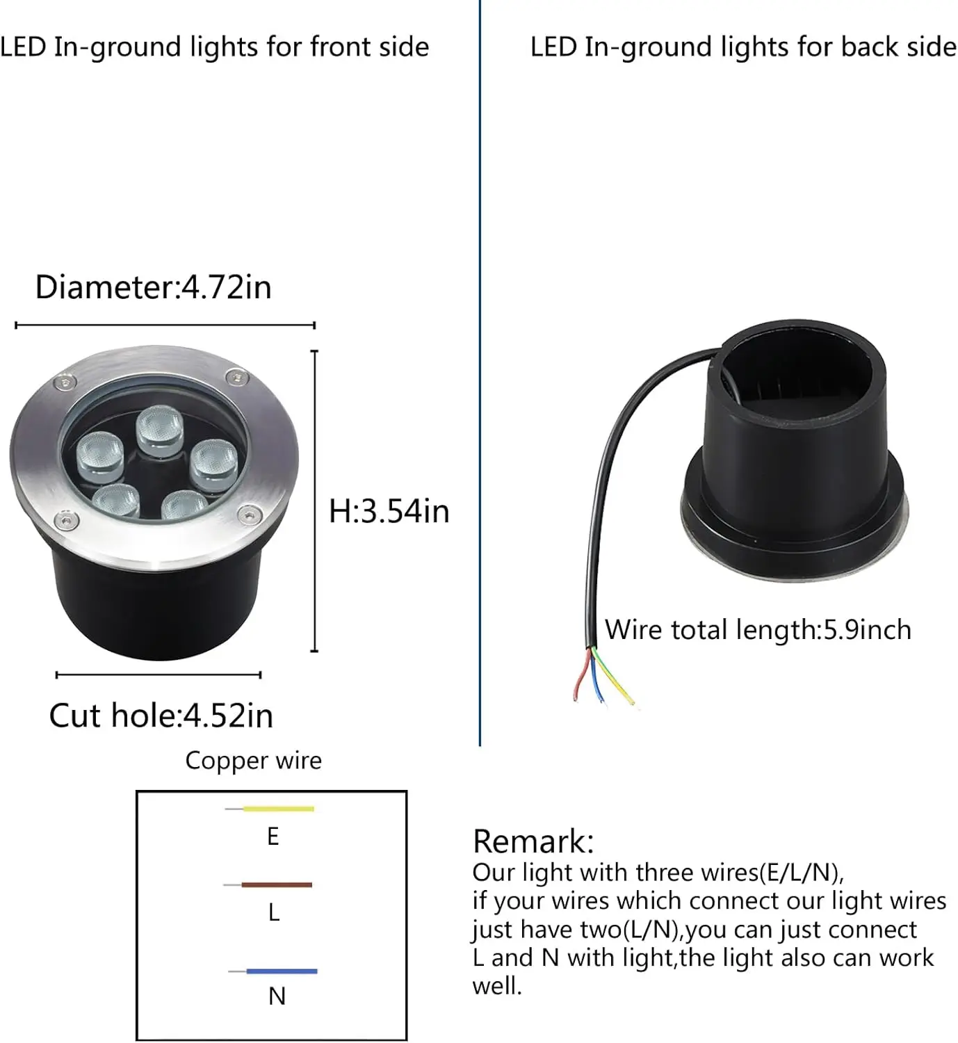 Outdoor Recessed Pathway Light - Outdoor Lighting Underground Wiring のレビューと価格