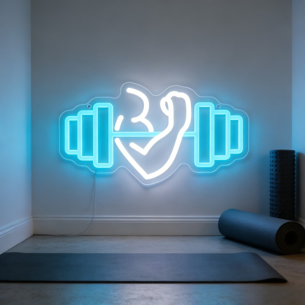 Bicep Dumbbell Neon Sign LED W - Outdoor Lighting Quotes のレビューと価格