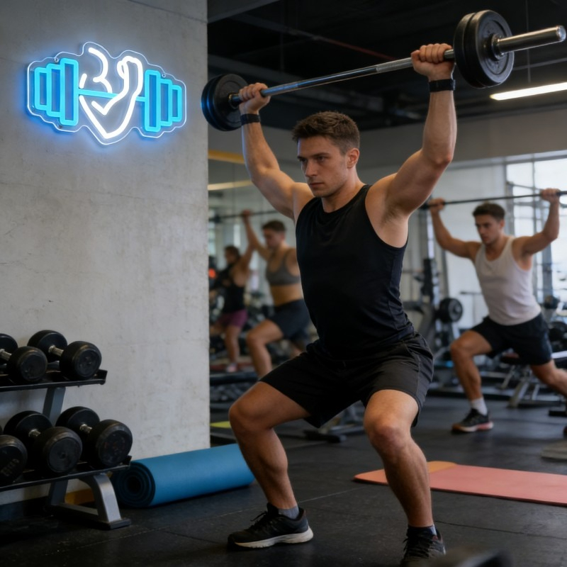 Bicep Dumbbell Neon Sign LED W - Outdoor Lighting Quotes のレビューと価格