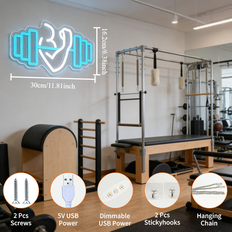 Bicep Dumbbell Neon Sign LED W - Outdoor Lighting Quotes のレビューと価格