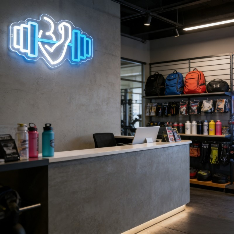 Bicep Dumbbell Neon Sign LED W - Outdoor Lighting Quotes のレビューと価格