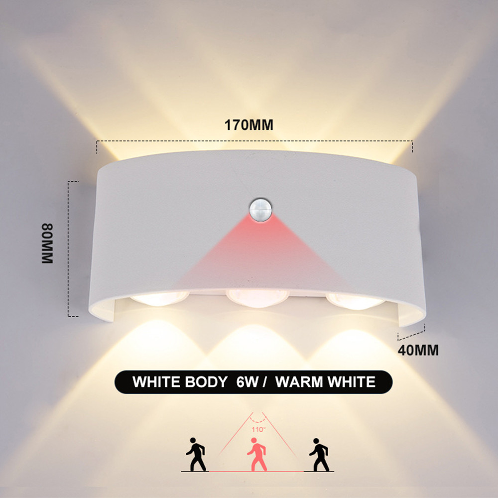 PIR Motion Sensor Wall Lamp AC - Outdoor Lighting Up And Down のレビューと価格