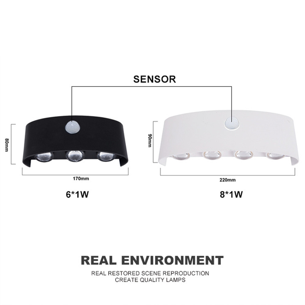 PIR Motion Sensor Wall Lamp AC - Outdoor Lighting Up And Down のレビューと価格