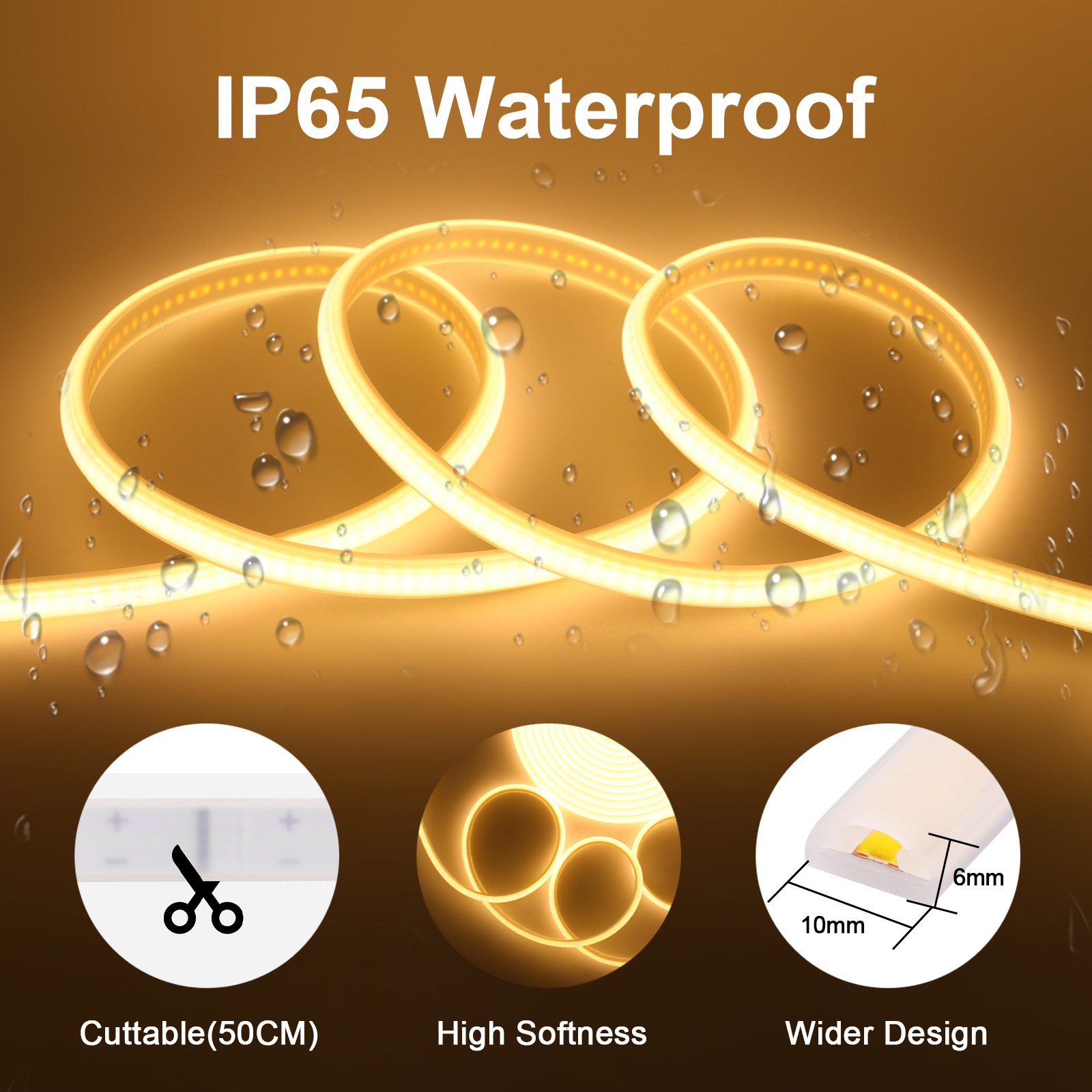 Dimmable COB LED Strip Light 2 - Outdoor Lighting Socket のレビューと価格