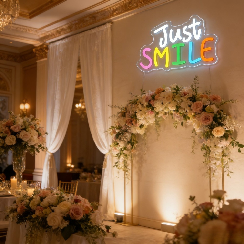 Just Smile LED Neon Sign for H - Outdoor Lighting Quotes のレビューと価格