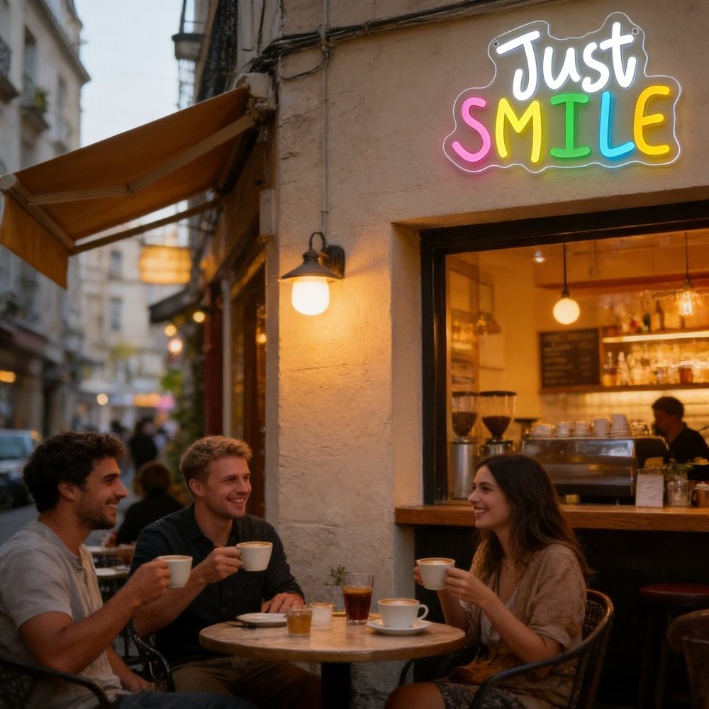 Just Smile LED Neon Sign for H - Outdoor Lighting Quotes のレビューと価格