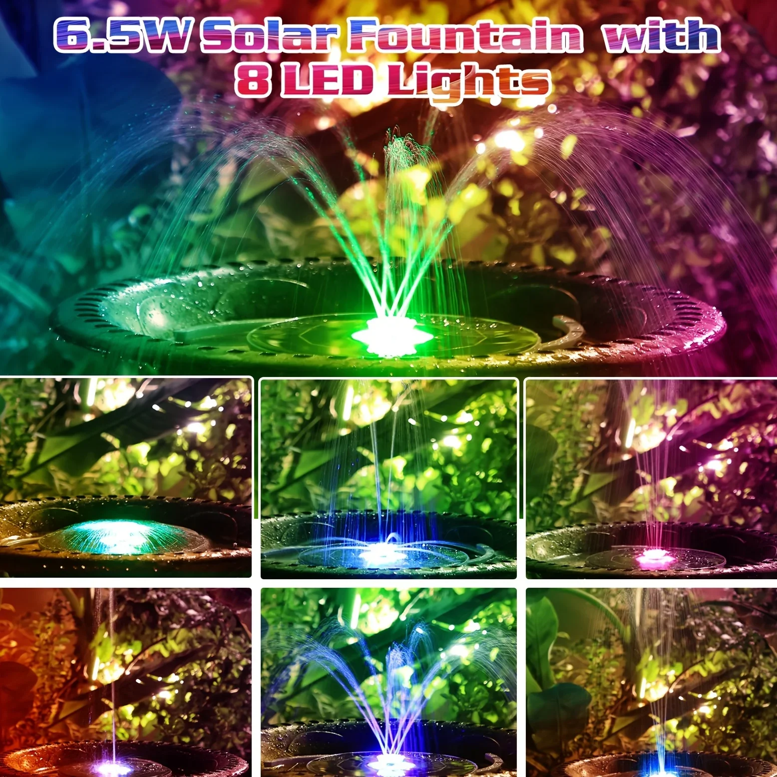6.5W LED Solar Fountain Pump w - Outdoor Lighting Manufacturers のレビューと価格